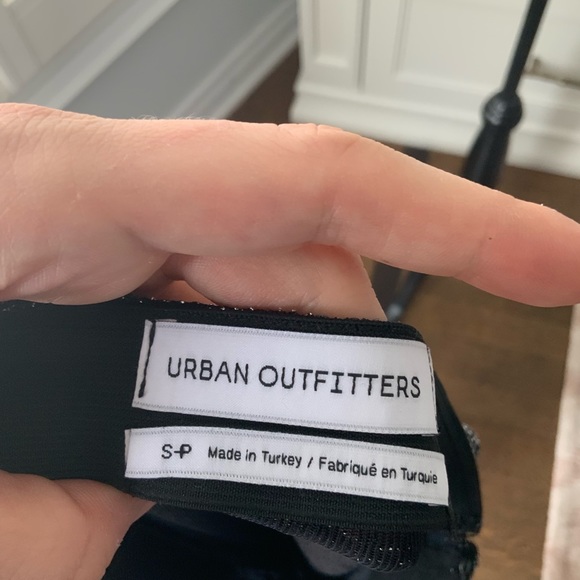 URBAN OUTFITTERS Disco sparkle Silver Black Midi Skirt Women’s Size small - Picture 8 of 14